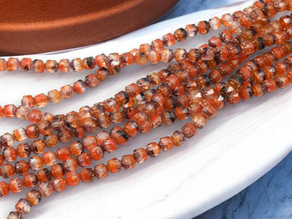 Czech Glass Beads - Picasso Beads - Cathedral Beads - 6mm Beads - Fire Polish Beads - 31pcs - 6mm - (B30)