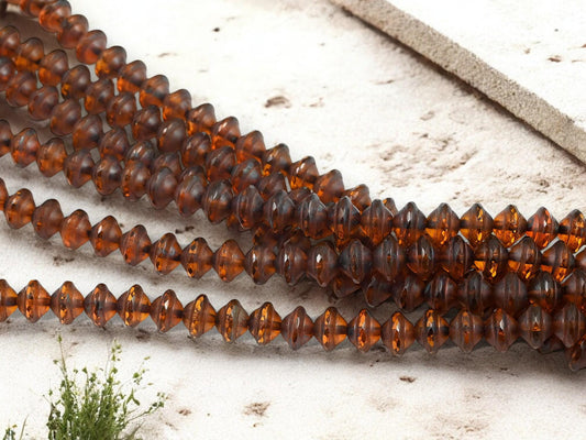 Picasso Beads - Czech Glass Beads - Saturn Beads - Saucer Beads - 28pcs - 8x10mm - (2791)