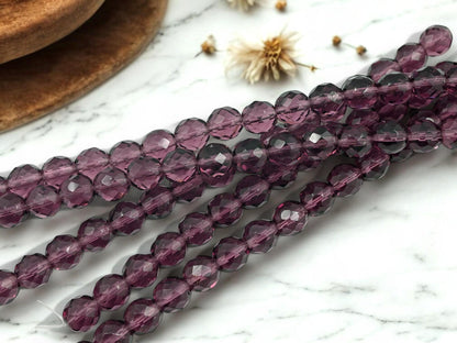 Czech Glass Beads - 10mm Beads - Fire Polished Beads - Round Beads - Faceted Beads - 19pcs - (2522)