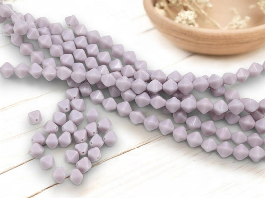 Czech Glass Beads - Lucerna Bicone - Bicone Beads - Purple Beads - Spacer Beads - 6mm - 25pcs - (B431)