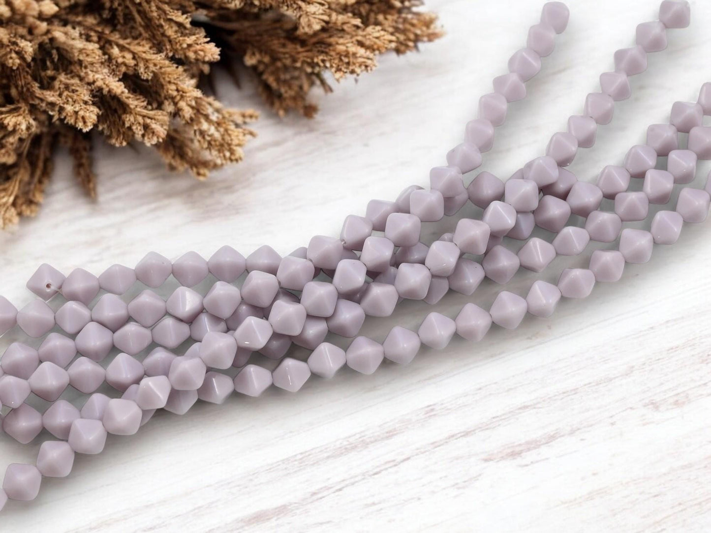 Czech Glass Beads - Lucerna Bicone - Bicone Beads - Purple Beads - Spacer Beads - 6mm - 25pcs - (B431)