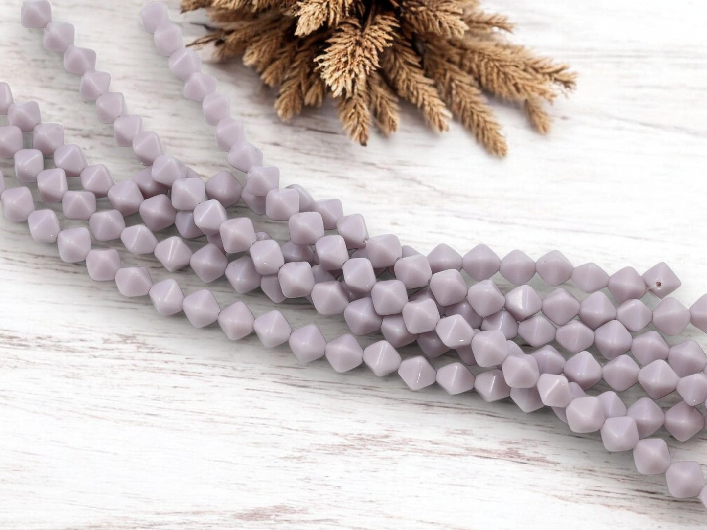 Czech Glass Beads - Lucerna Bicone - Bicone Beads - Purple Beads - Spacer Beads - 6mm - 25pcs - (B431)