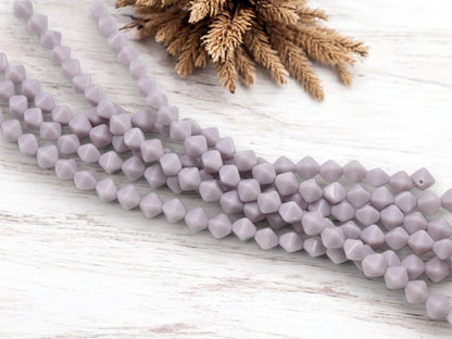 Czech Glass Beads - Lucerna Bicone - Bicone Beads - Purple Beads - Spacer Beads - 6mm - 25pcs - (B431)