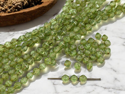 Picasso Beads - Czech Glass Beads - Bicone Beads - Spacer Beads - 7mm - 28pcs - (981)