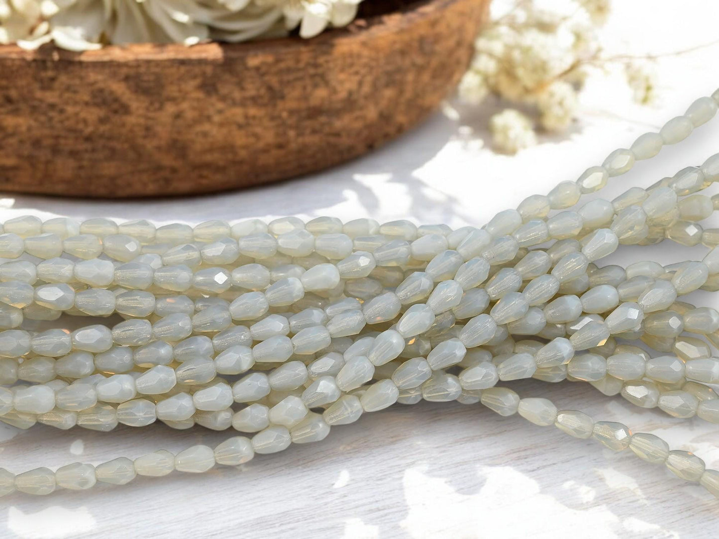 Czech Glass Beads - Teardrop Beads - Faceted Beads - Fire Polished Beads - 7x5mm - 30pcs - (B812)