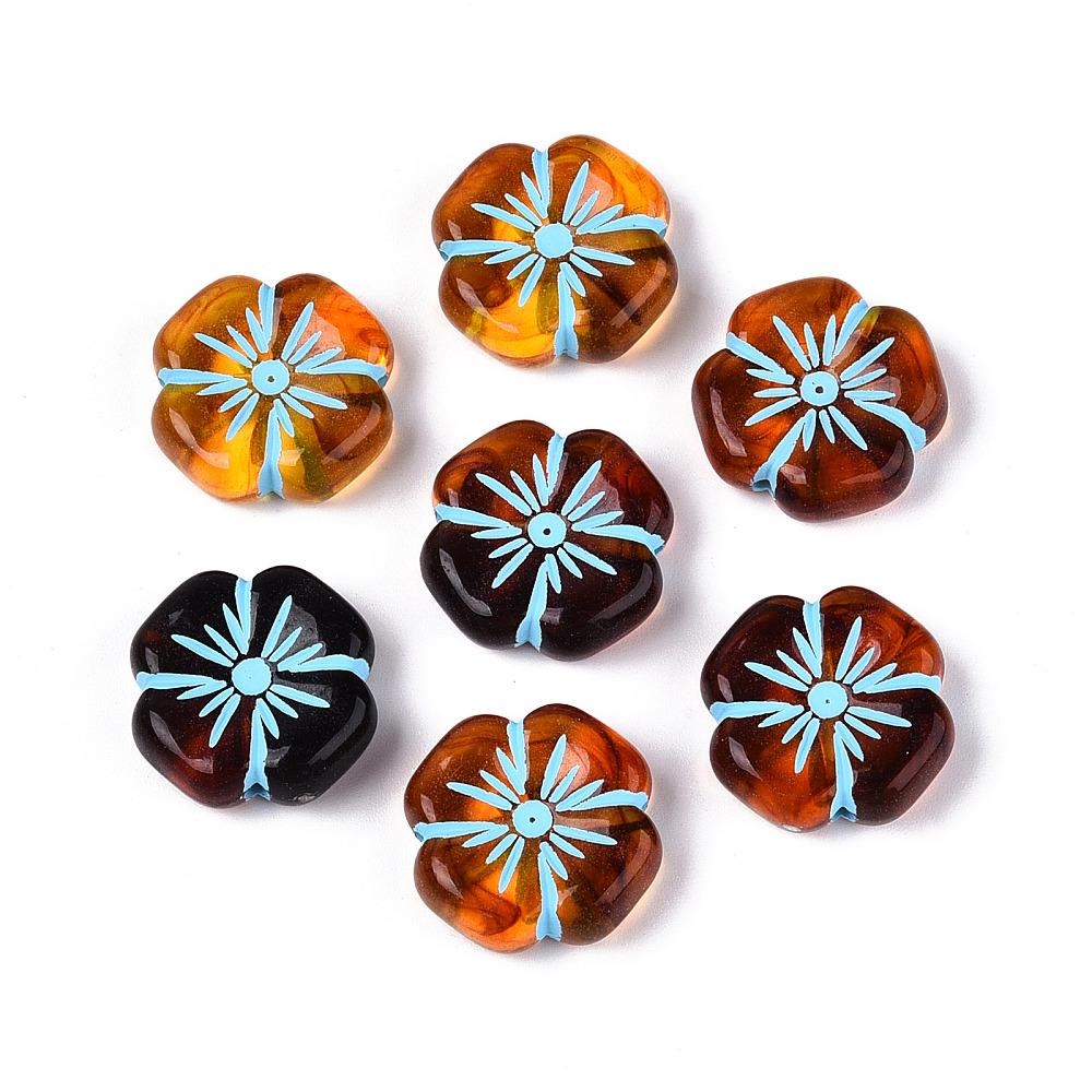 Flower Beads - Hawaiian Flower Beads - Focal Beads - Acrylic Beads - 20mm - 4pcs - (B113)