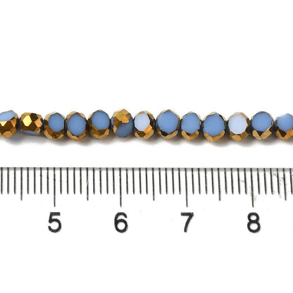 Table Cut Beads - Round Beads - Chinese Glass - Fire Polish Beads - Approx 4mm - 10" Strand - (1616)