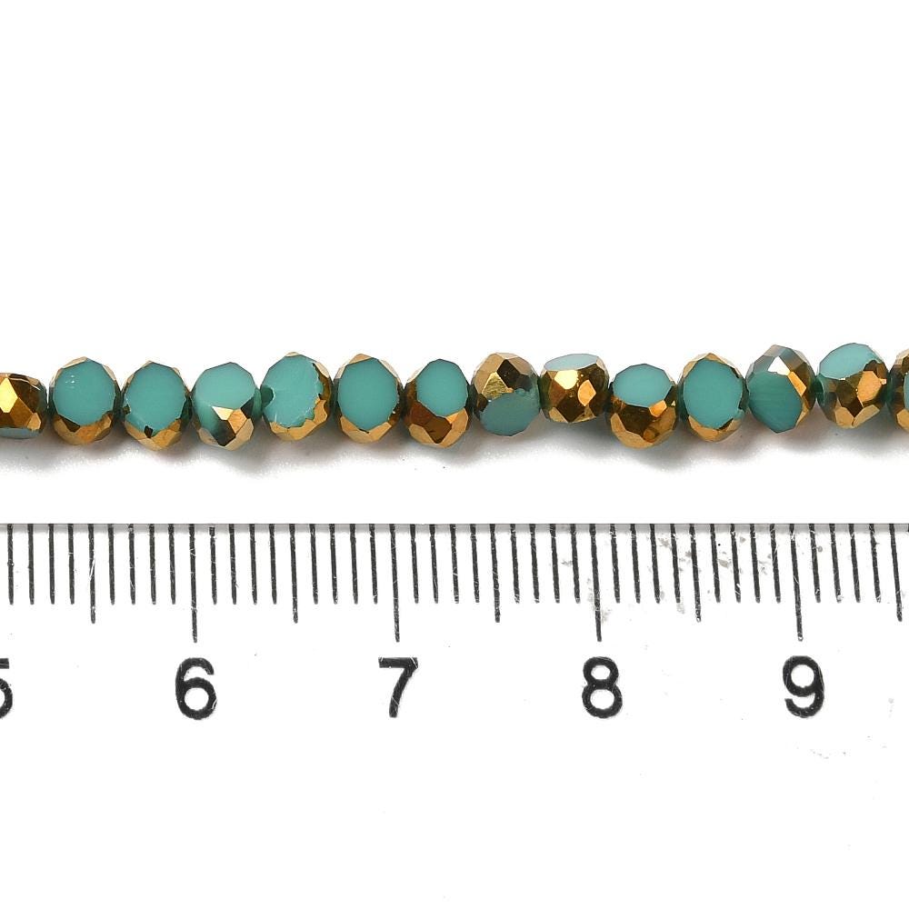 Table Cut Beads - Round Beads - Chinese Glass - Fire Polish Beads - Approx 4mm - 10" Strand - (211)