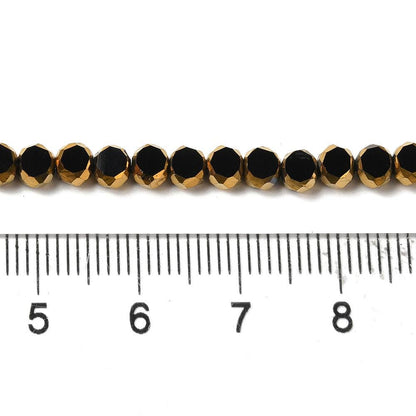 Chinese Glass Beads - Table Cut Beads - Round Beads - Fire Polish Beads - Approx 4mm - 10" Strand - (4513)