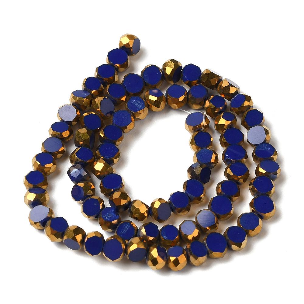 Table Cut Beads - Round Beads - Chinese Glass - Fire Polish Beads - Approx 4mm - 10" Strand - (2290)