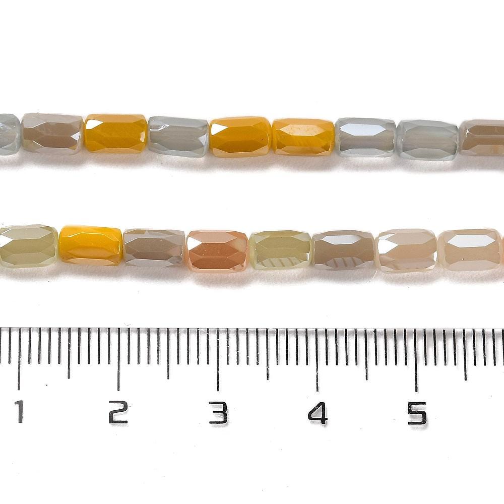 Tube Beads - Chinese Glass - Bulk Glass Beads - 6x4mm - 20" Strand - (352)