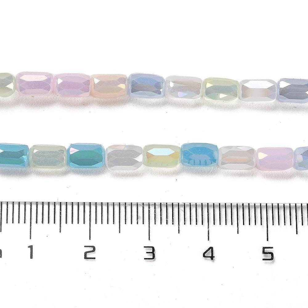 Tube Beads - Chinese Glass - Bulk Glass Beads - 6x4mm - 20" Strand - (1798)