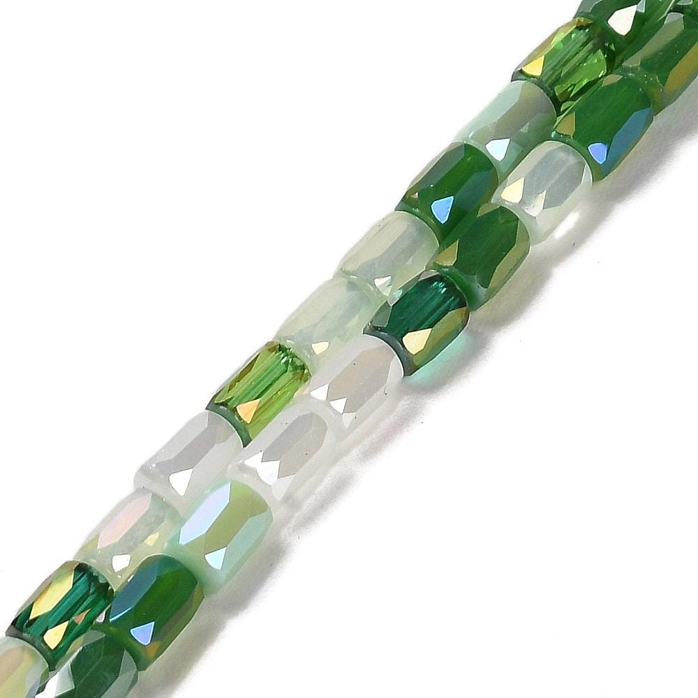 Tube Beads - Chinese Glass - Bulk Glass Beads - 6x4mm - 20" Strand - (1777)