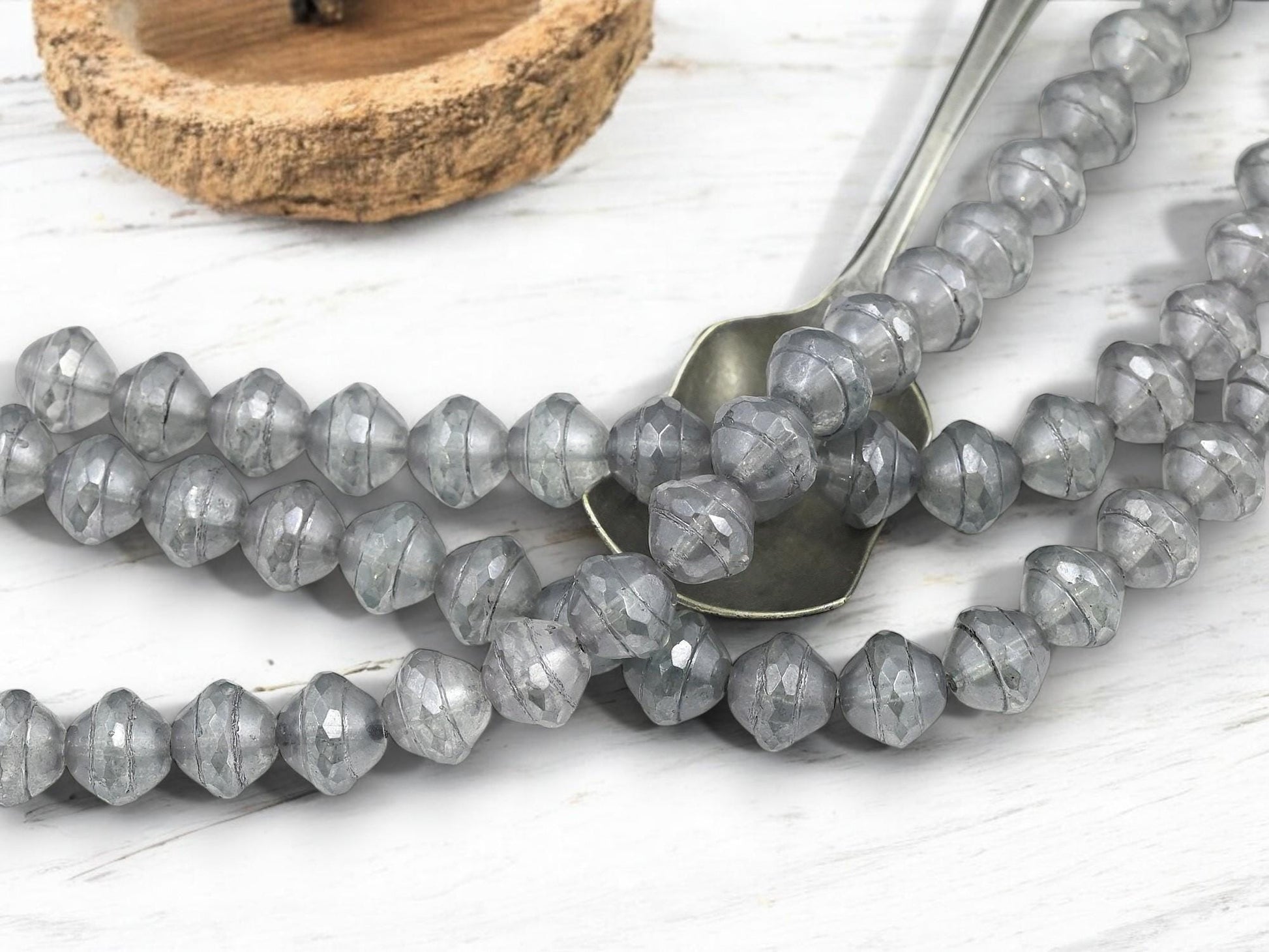 Czech Glass Beads - Saturn Beads - Czech Beads - Picasso Beads - Old Stock Beads - UFO Beads - 21pcs - 10x11mm - (A737)