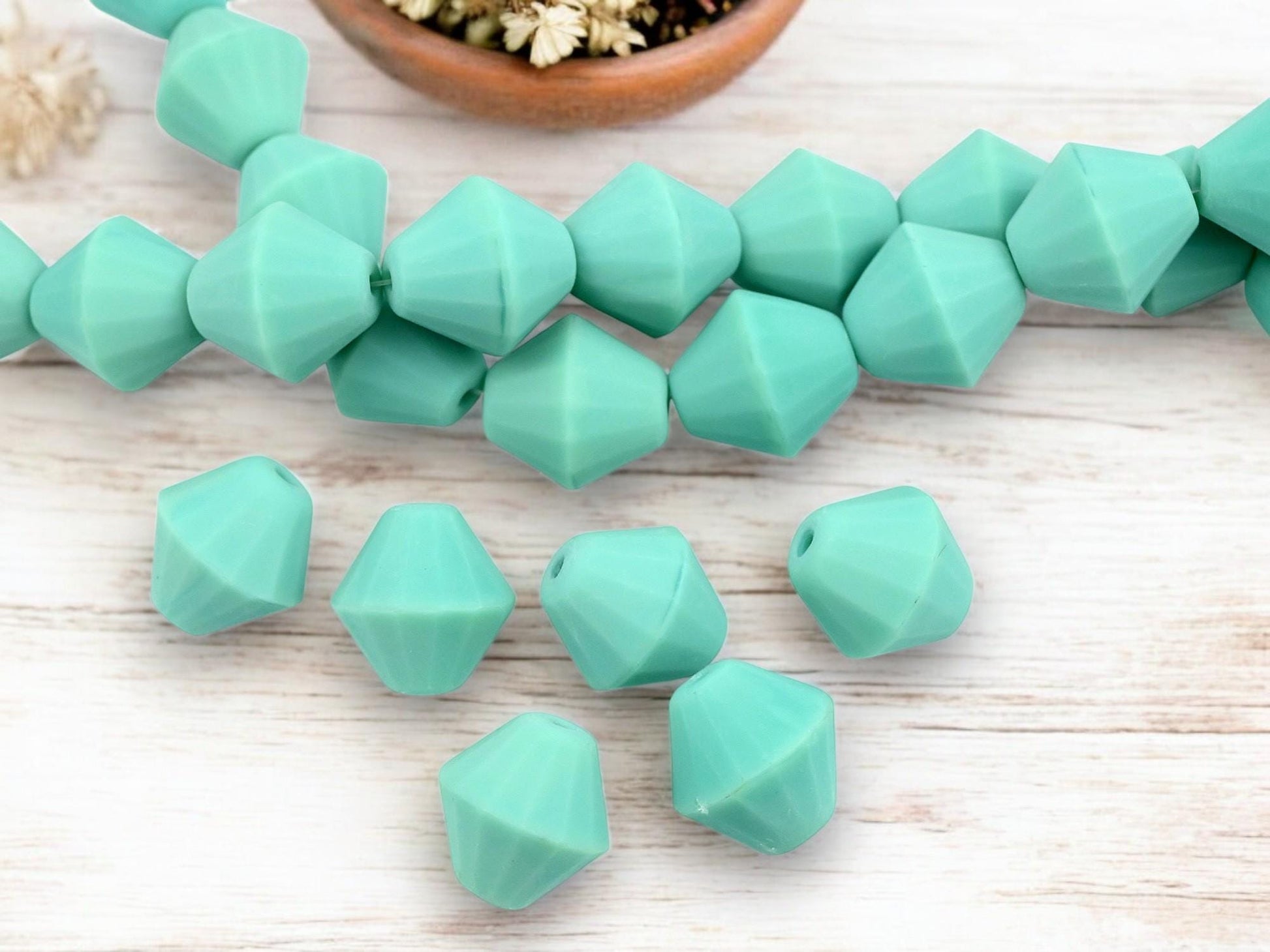 Czech Glass Beads - Bicone Beads - Chunky Beads - Large Czech Beads - Focal Beads - 16mm - 6pcs - (5067)