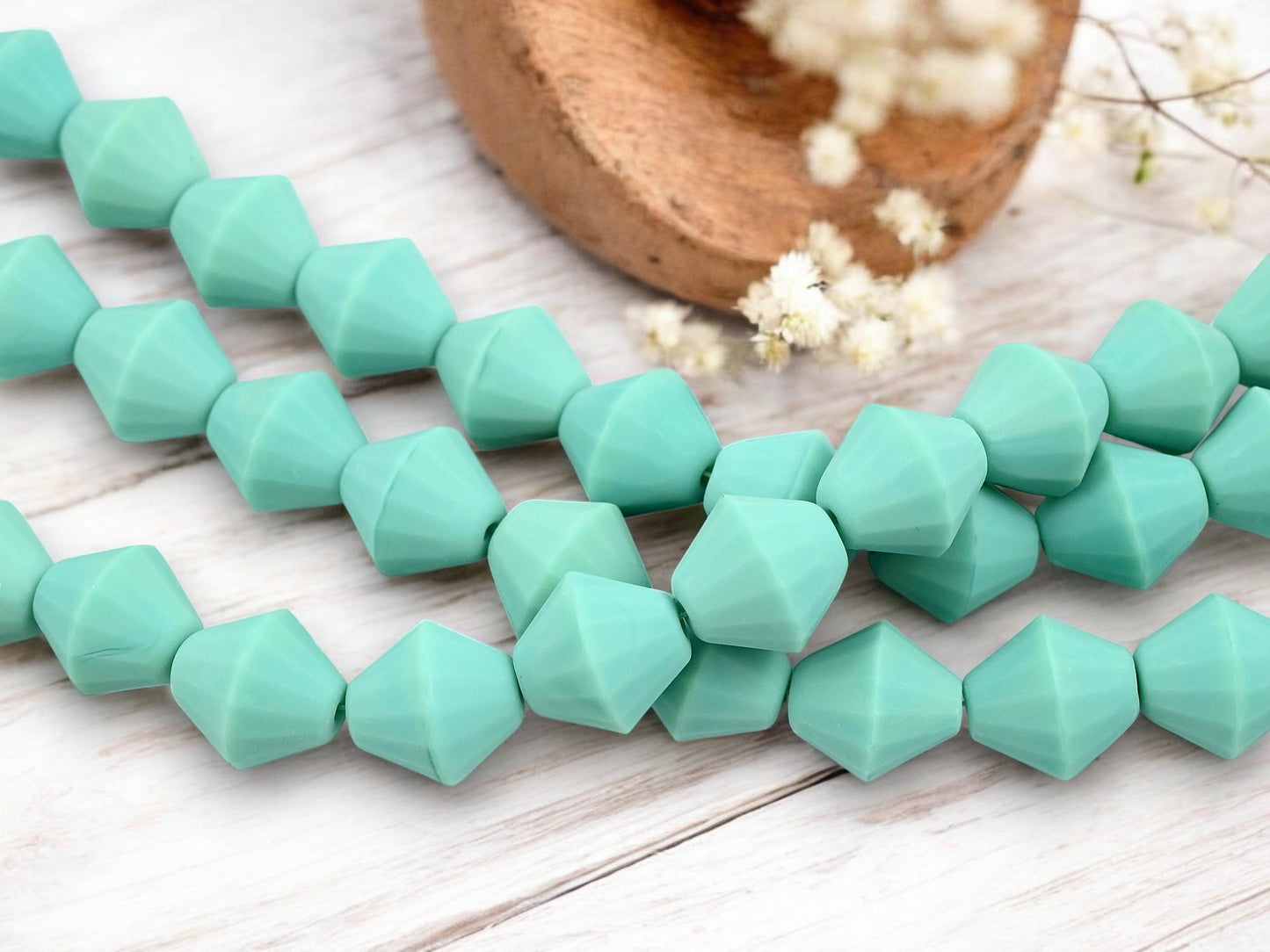 Czech Glass Beads - Bicone Beads - Chunky Beads - Large Czech Beads - Focal Beads - 16mm - 6pcs - (5067)