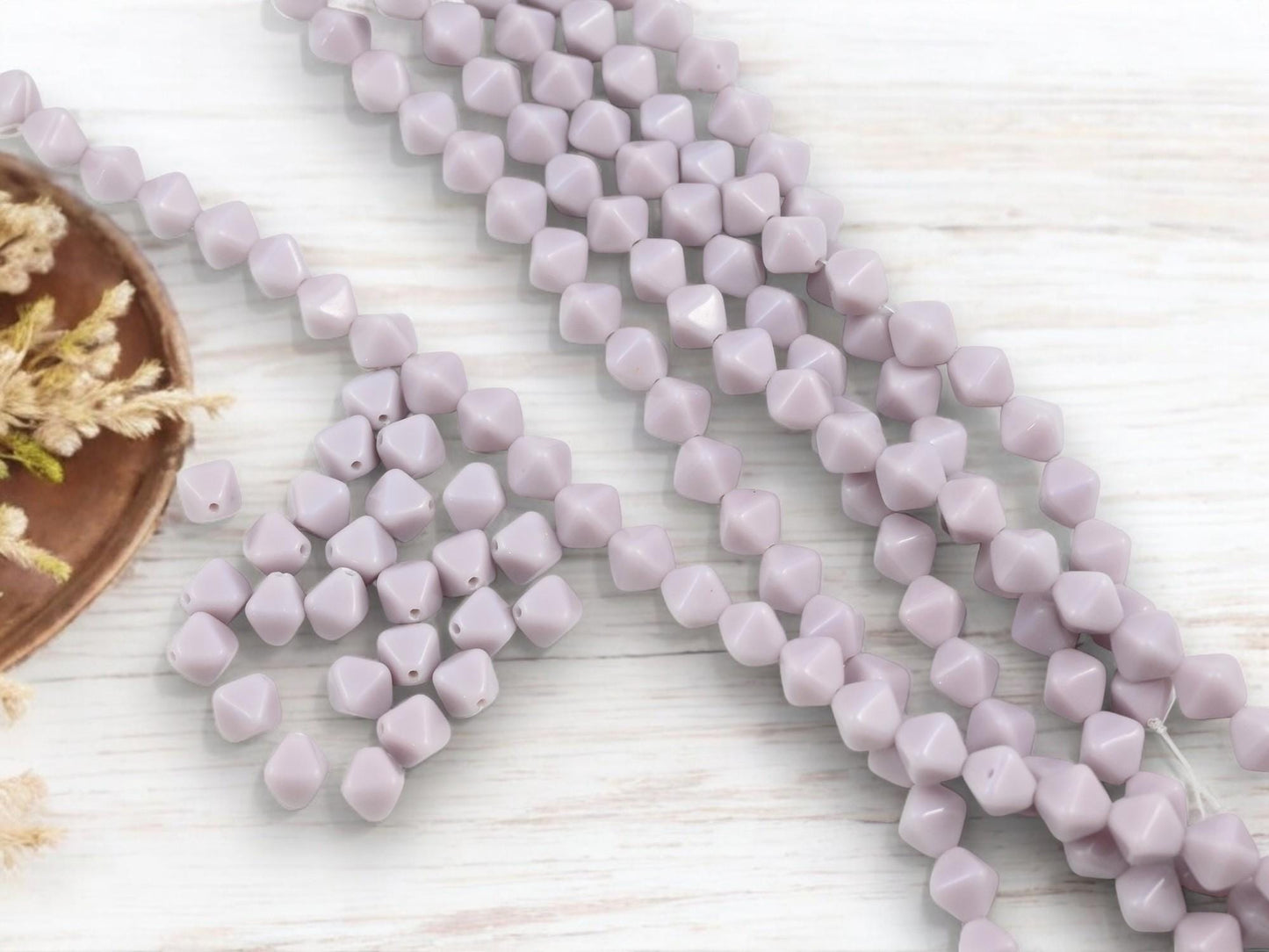 Czech Glass Beads - Lucerna Bicone - Bicone Beads - Purple Beads - Spacer Beads - 6mm - 25pcs - (B431)