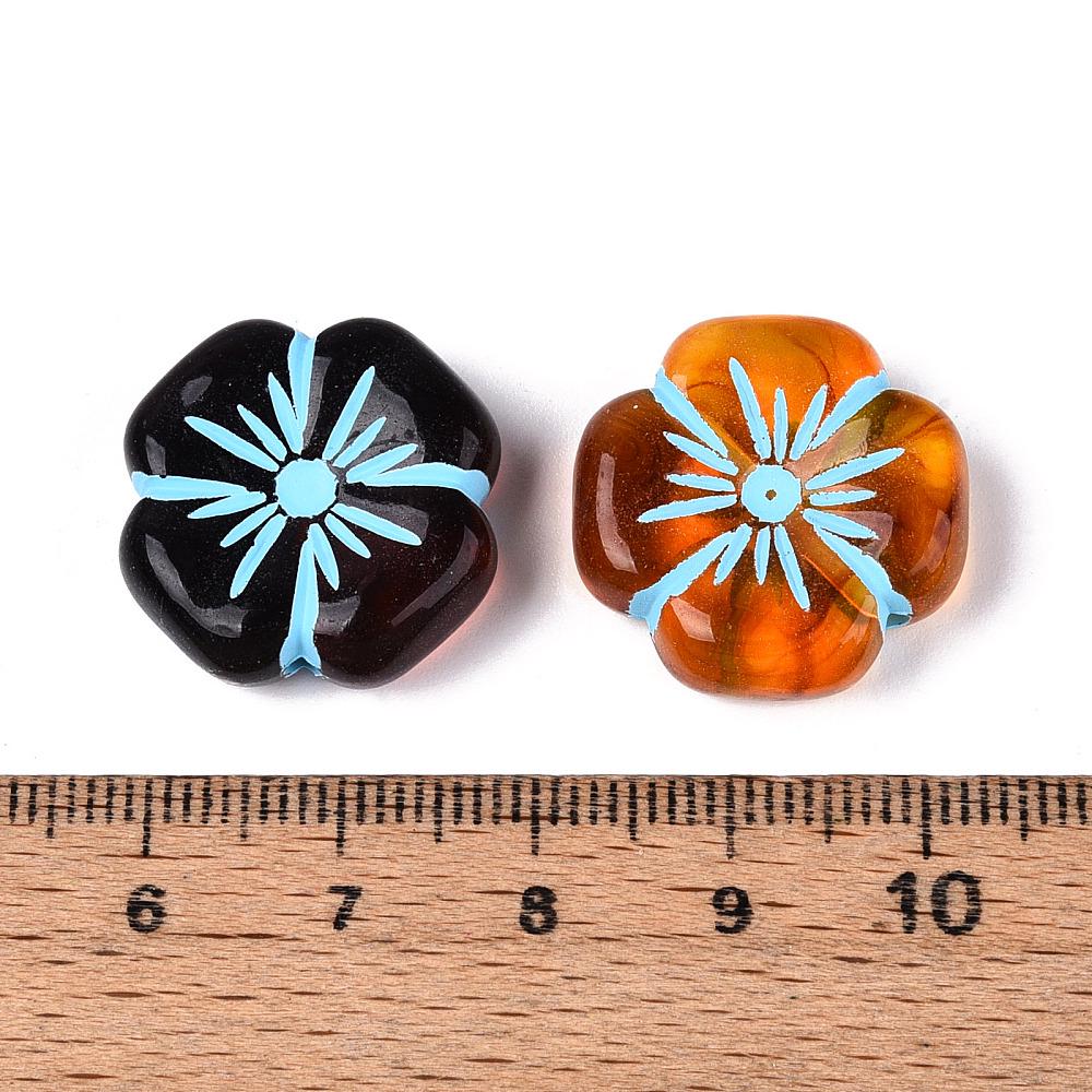 Flower Beads - Hawaiian Flower Beads - Focal Beads - Acrylic Beads - 20mm - 4pcs - (B113)