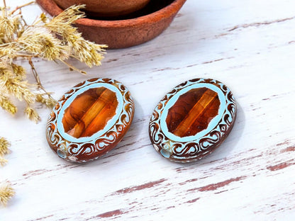 Focal Beads - Acrylic Beads - Craft Beads - 18x13mm - 10pcs - (B175)