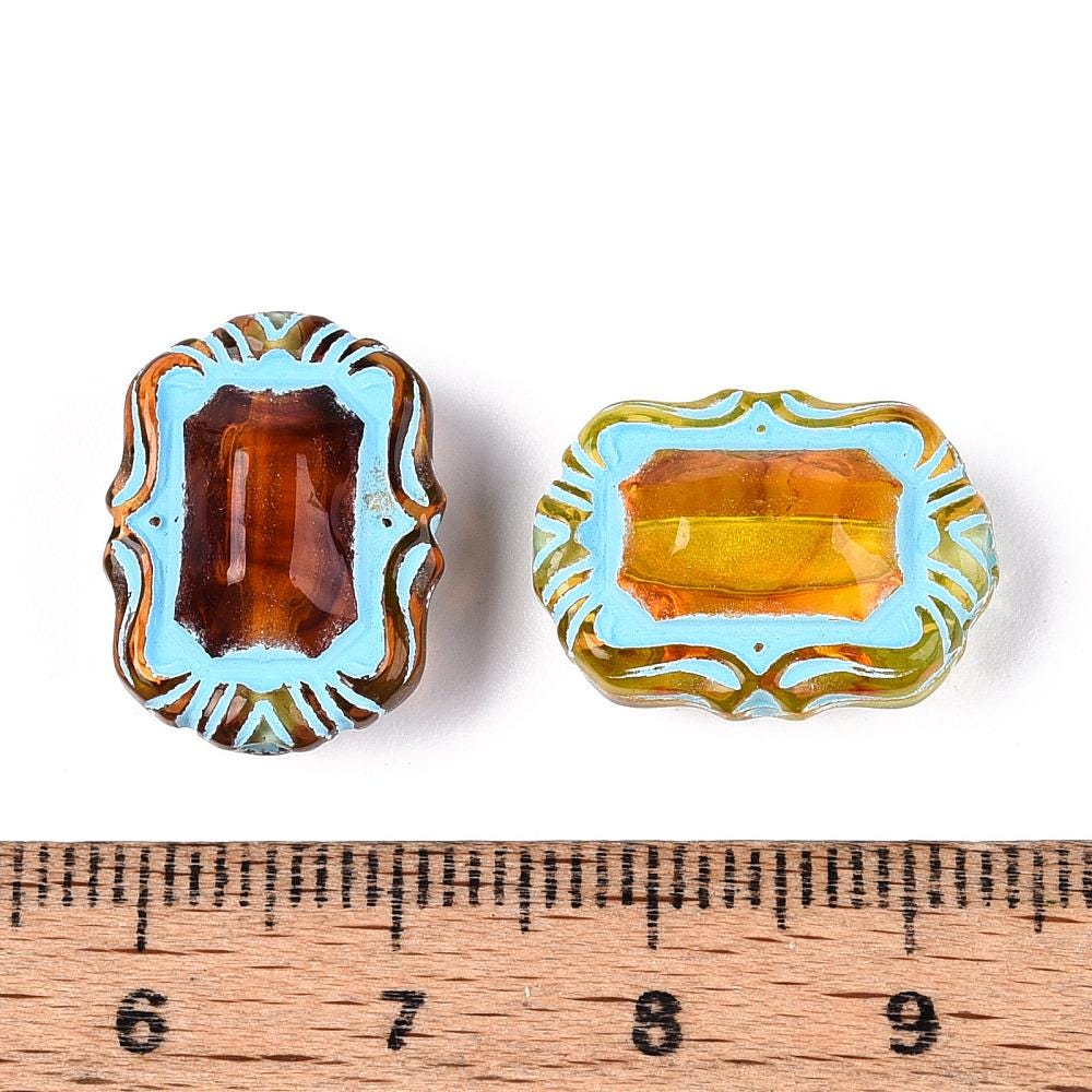 Focal Beads - Acrylic Beads - Craft Beads - 18x13mm - 8pcs - (B595)