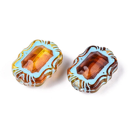 Focal Beads - Acrylic Beads - Craft Beads - 18x13mm - 8pcs - (B595)