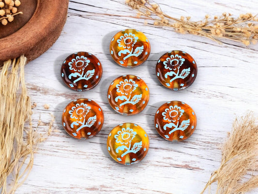 Focal Beads - Acrylic Beads - Craft Beads - 18mm - 6pcs - (A278)