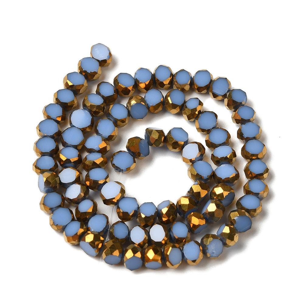 Table Cut Beads - Round Beads - Chinese Glass - Fire Polish Beads - Approx 4mm - 10" Strand - (1616)