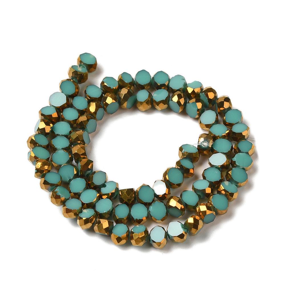 Table Cut Beads - Round Beads - Chinese Glass - Fire Polish Beads - Approx 4mm - 10" Strand - (211)