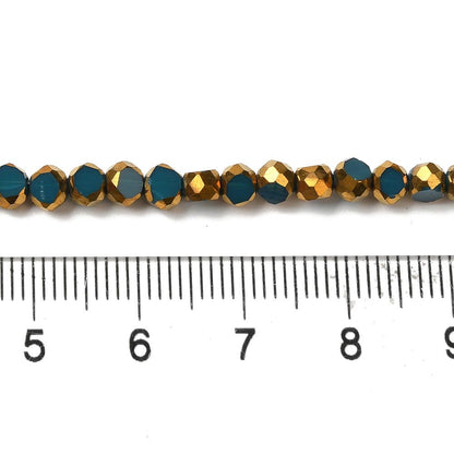 Table Cut Beads - Round Beads - Chinese Glass - Fire Polish Beads - Approx 4mm - 10" Strand - (245)