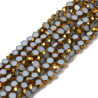 Chinese Glass Beads - Table Cut Beads - Round Beads - Fire Polish Beads - Approx 4mm - 10" Strand - (2377)