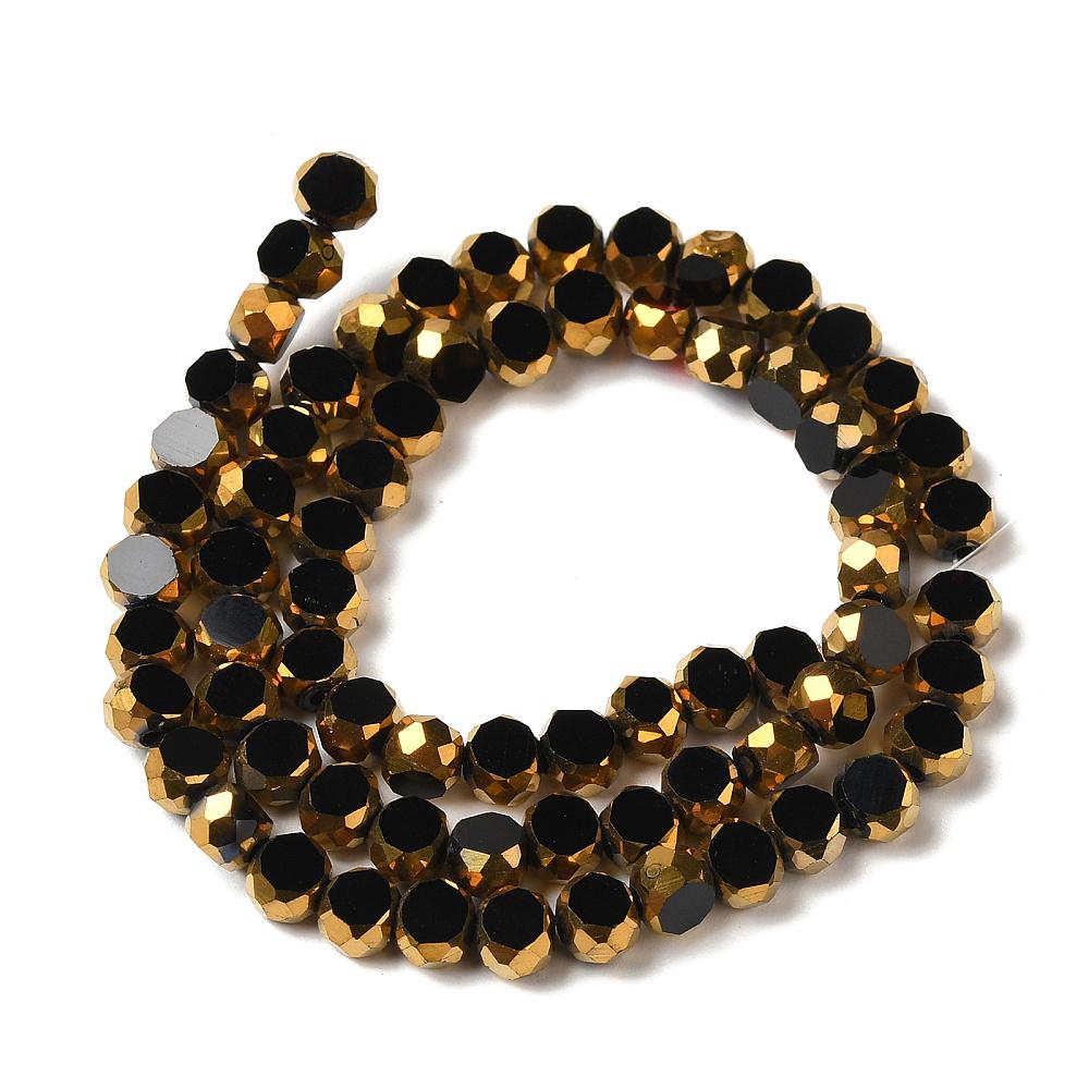 Chinese Glass Beads - Table Cut Beads - Round Beads - Fire Polish Beads - Approx 4mm - 10" Strand - (4513)