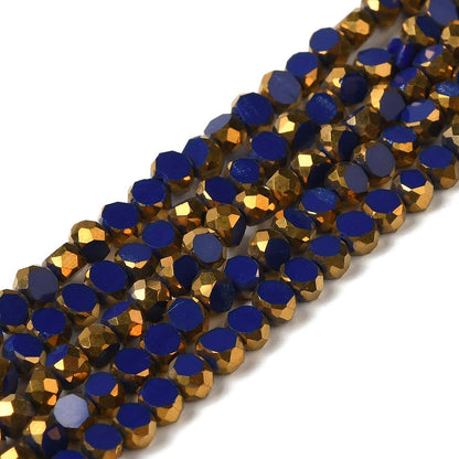 Table Cut Beads - Round Beads - Chinese Glass - Fire Polish Beads - Approx 4mm - 10" Strand - (2290)