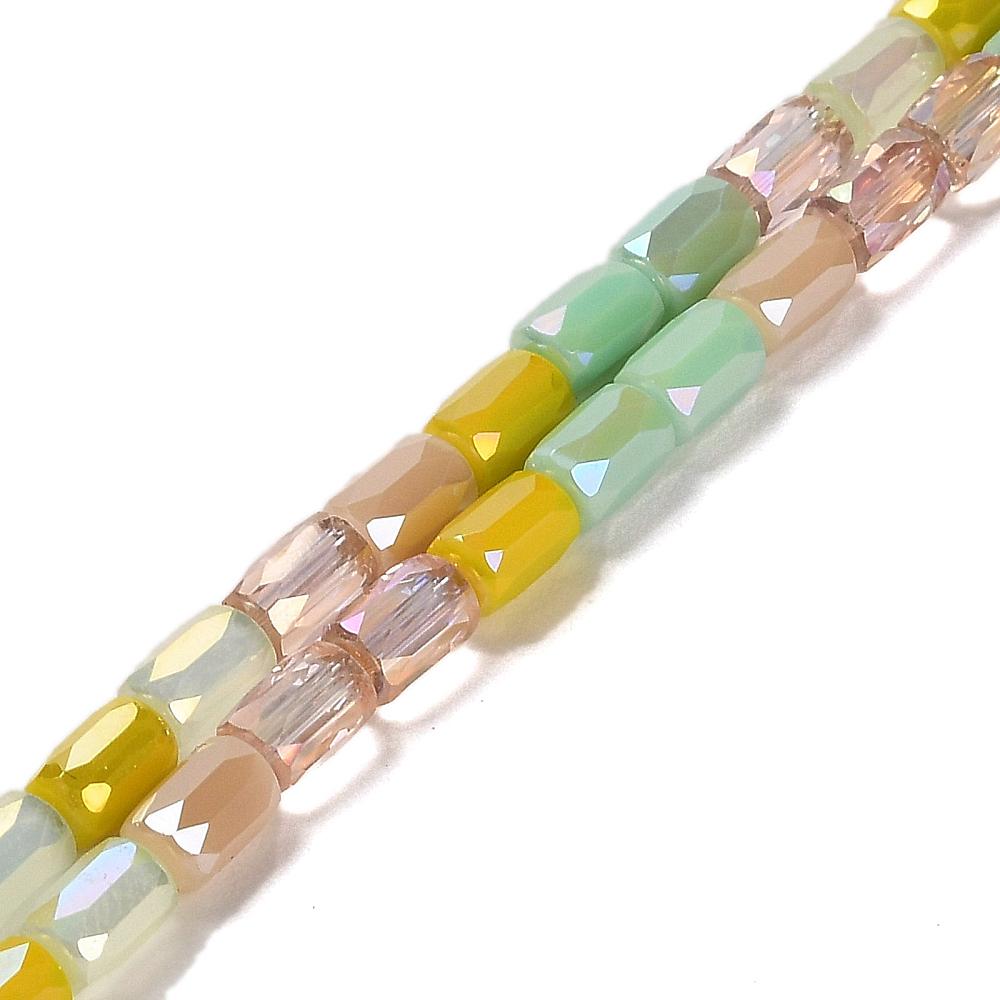 Tube Beads - Chinese Glass - Bulk Glass Beads - 6x4mm - 20" Strand - (1210)