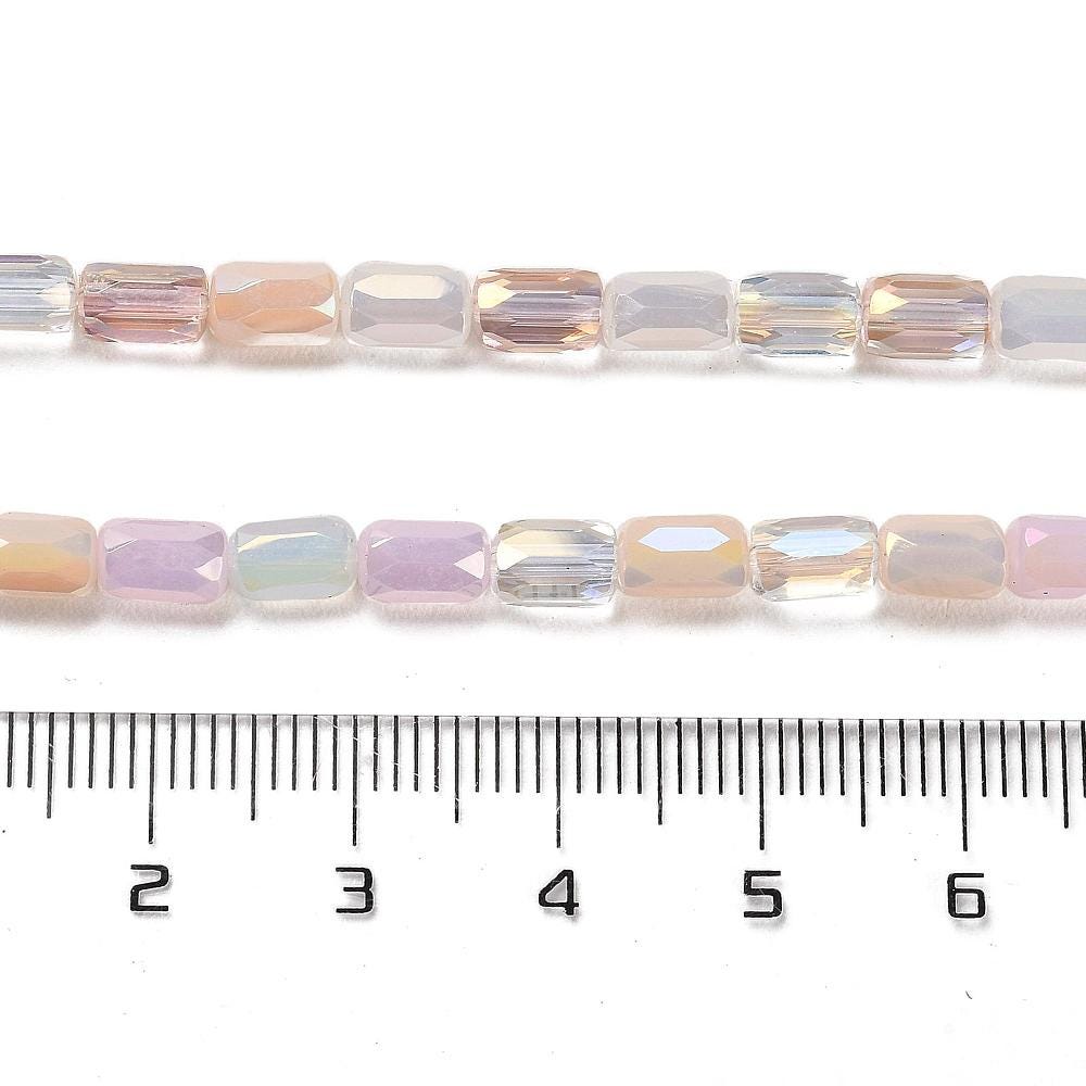 Tube Beads - Chinese Glass - Bulk Glass Beads - 6x4mm - 20" Strand - (1186)