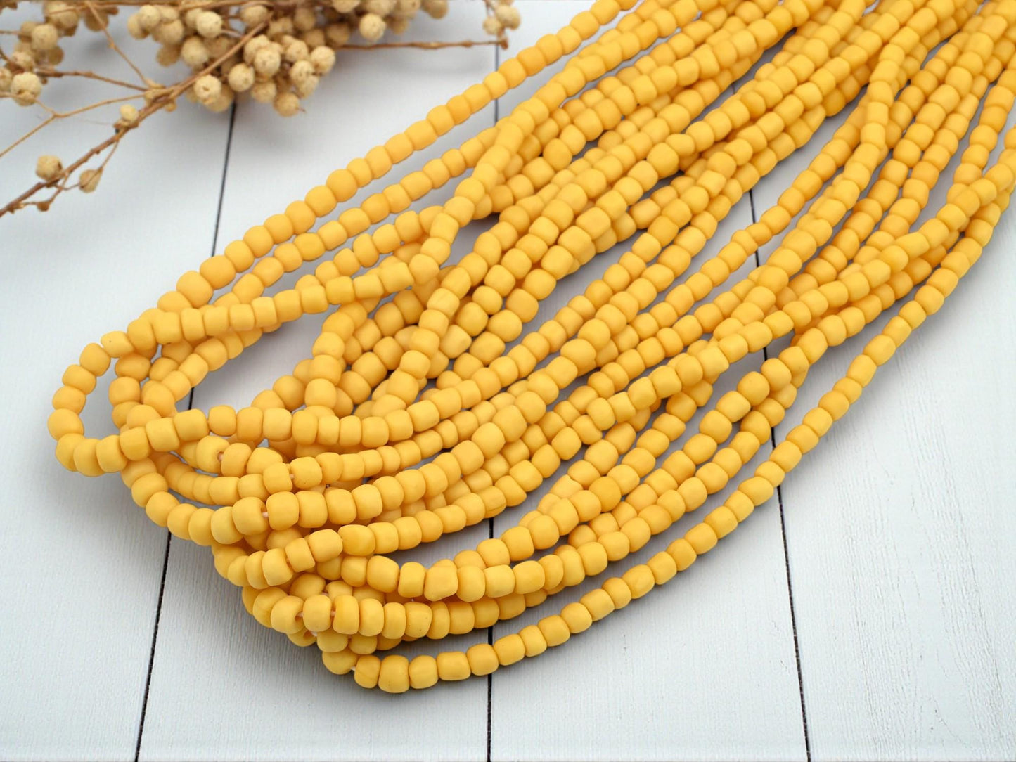 Indonesian Java Trade Beads - Recycled Glass Beads - 4-7mm - 24" Strand - (A374)