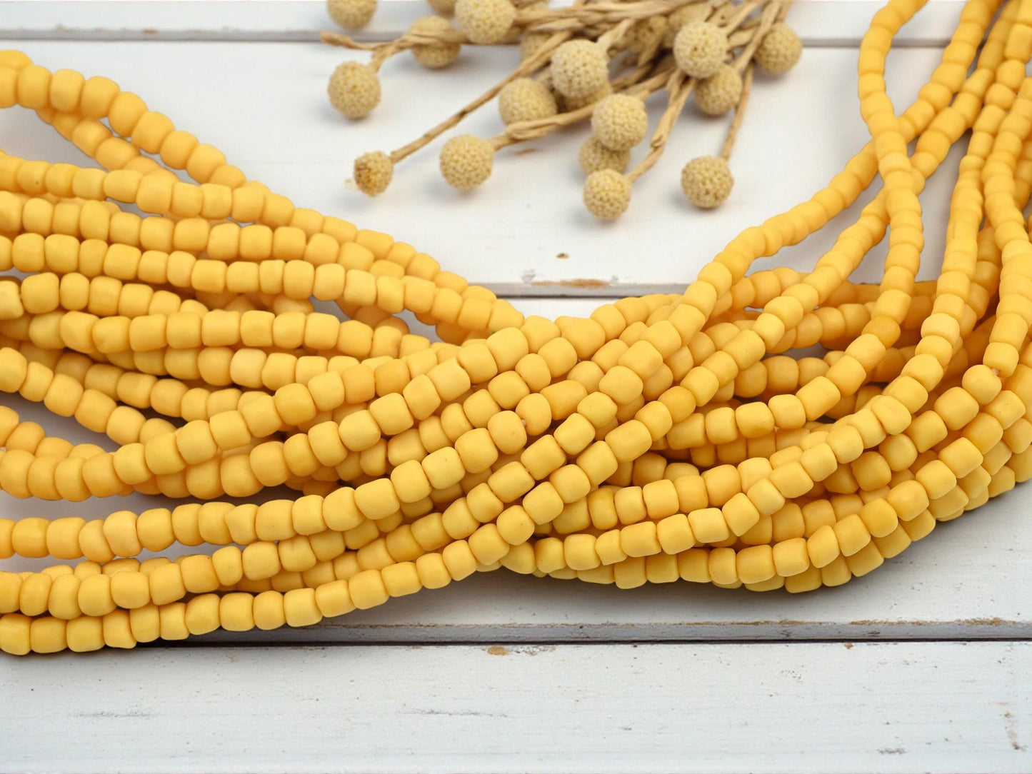 Indonesian Java Trade Beads - Recycled Glass Beads - 4-7mm - 24" Strand - (A374)