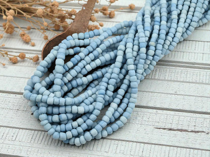 Recycled Glass Beads - Indonesian Java Trade Beads - 4-7mm - 24" Strand - (A647)