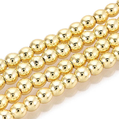 Metal Beads - Metal Spacers - Gold Beads - Gold Spacers - Spacer Beads - 4mm - 15.7" Strand - (B419)