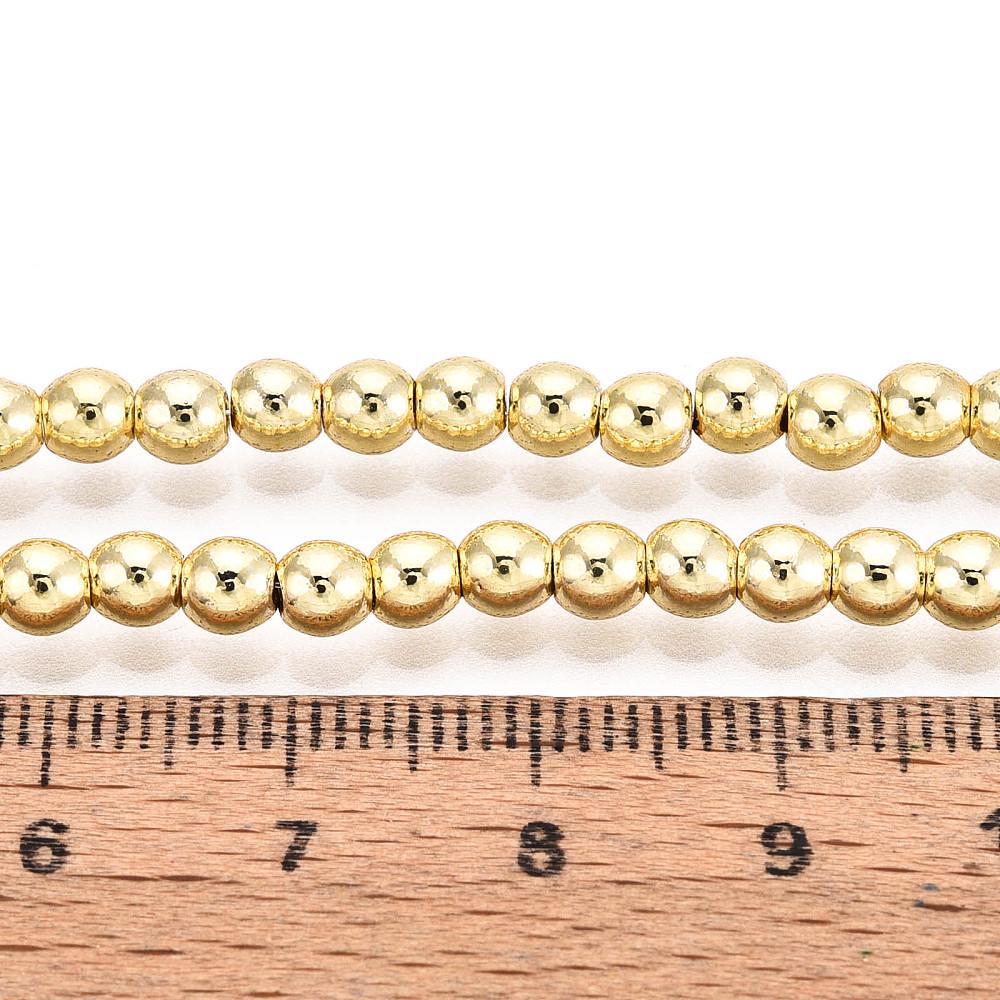Metal Beads - Metal Spacers - Gold Beads - Gold Spacers - Spacer Beads - 4mm - 15.7" Strand - (B419)