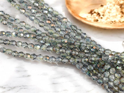 Czech Glass Beads - Fire Polished Beads - Round Beads - 7mm - 29pcs - (4587)