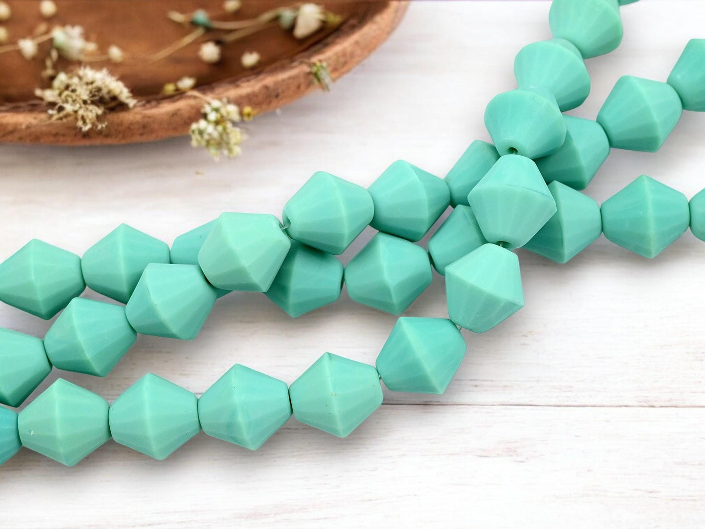 Czech Glass Beads - Bicone Beads - Chunky Beads - Large Czech Beads - Focal Beads - 16mm - 6pcs - (5067)