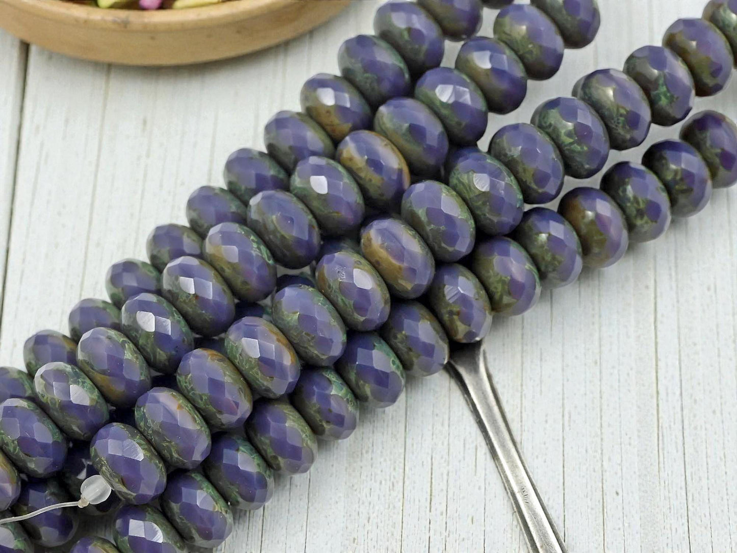 Picasso Beads - Rondelle Beads - Czech Glass Beads - Czech Glass Rondelle - Fire Polish Beads - Choose Your Size