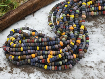 Picasso Seed Beads - Aged Picasso Beads - Czech Glass Beads - Size 5 Seed Beads - 5/0 - 21" Strand - (4372)