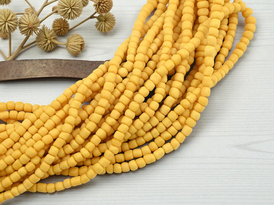 Indonesian Java Trade Beads - Recycled Glass Beads - 4-7mm - 24" Strand - (A374)