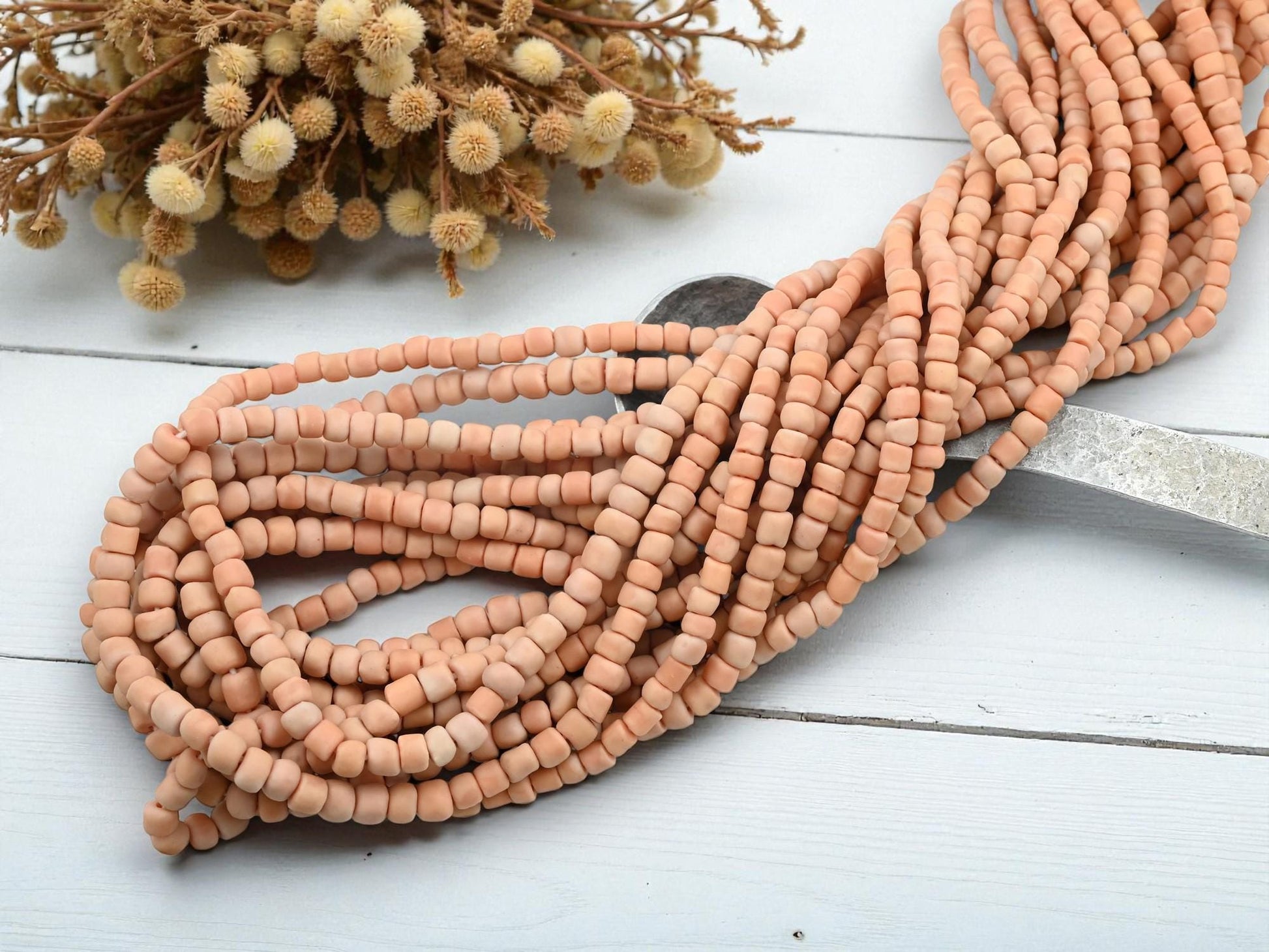 Indonesian Java Trade Beads - Recycled Glass Beads - 4-7mm - 24" Strand - (4014)