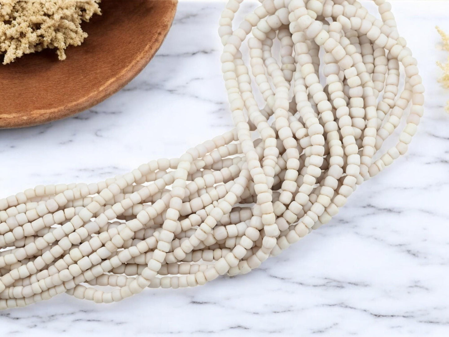 Indonesian Java Trade Beads - Recycled Glass Beads - 4-7mm - 24" Strand - (970)