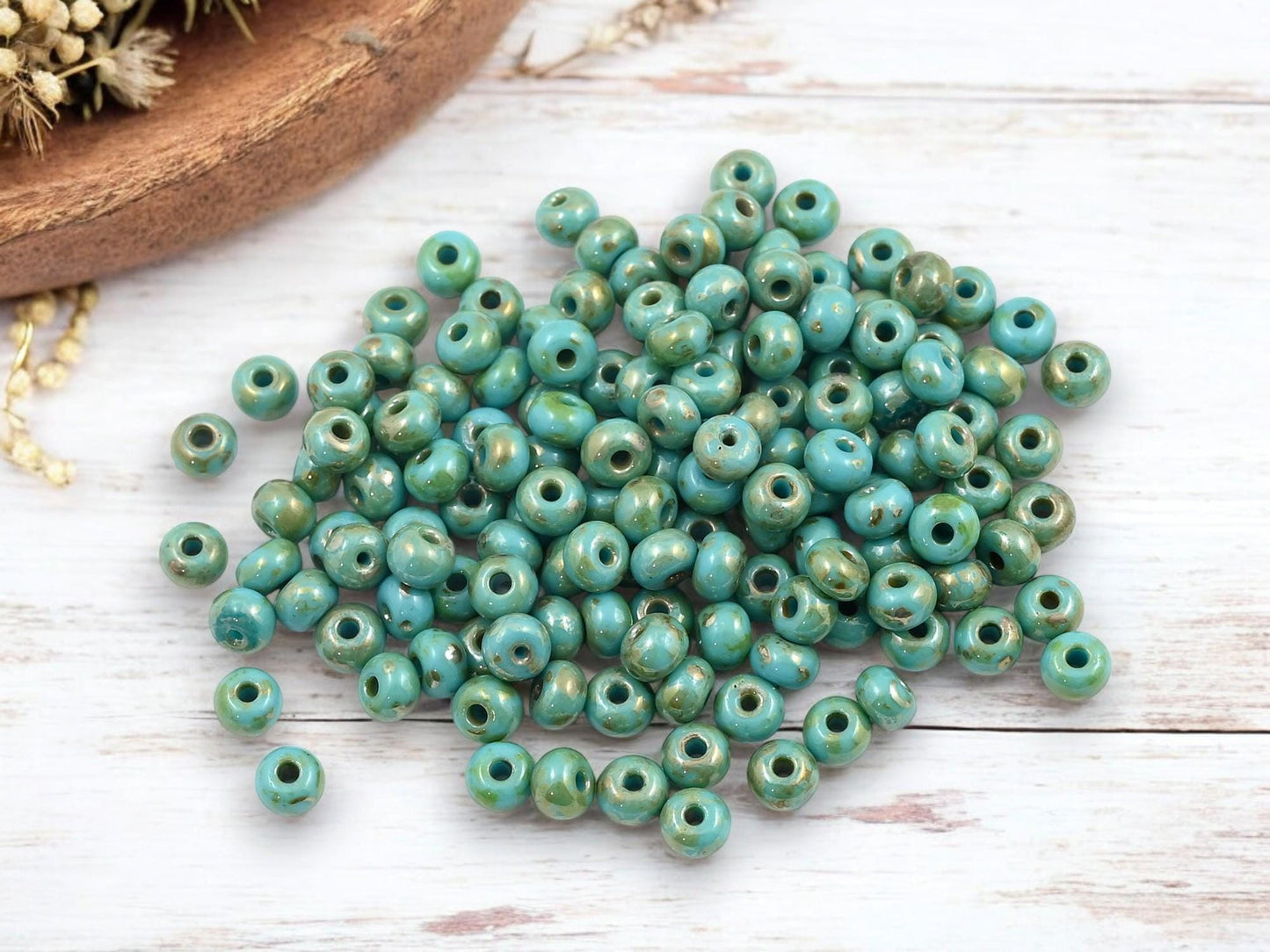 Picasso Seed Beads - Czech Seed Beads - 5/0 Seed Beads - Size 5 Seed Beads - 5x4mm - 15 grams -(6123)