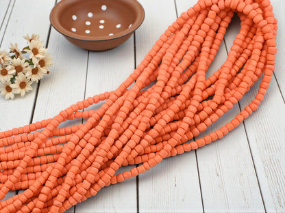 Recycled Glass Beads - Indonesian Java Trade Beads - 4-7mm - 24" Strand - (A475)