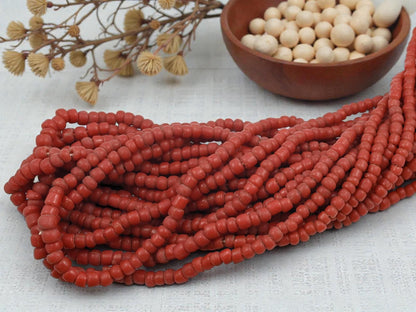 Indonesian Java Trade Beads - Recycled Glass Beads - 4-7mm - 24" Strand - (6146)