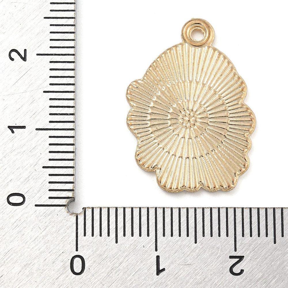 Santa Charms - Metal Charms - Christmas Charms - Holiday Charms - Enamel Charms - 5pcs - 24x17mm - (3689)